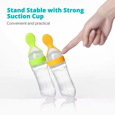 Baby Silicone Squeezing Feeding Bottle