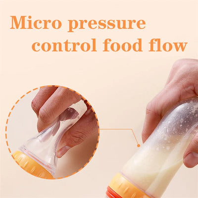 Baby Silicone Squeezing Feeding Bottle