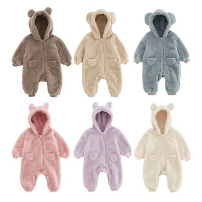 WARM FLEECE BABY ROMPERS